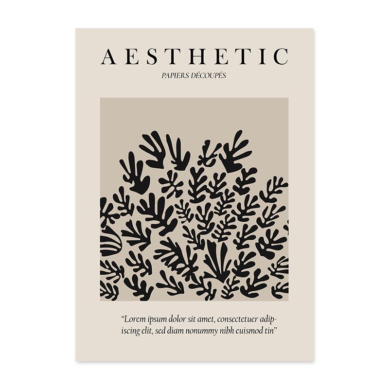 Boho Matisse Poster Beige Black Abstract Line Art Canvas Paintings Wall Print Pictures Bedroom Living Room Interior Home Decor