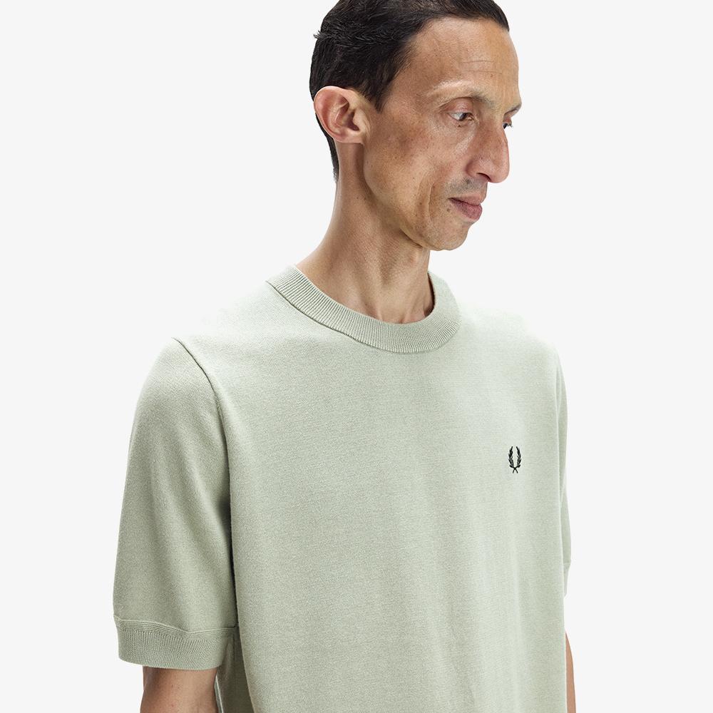 FRED PERRY [Sharp] Cotton Knit T-Shirt - Seagrass Afpm2612322-M37