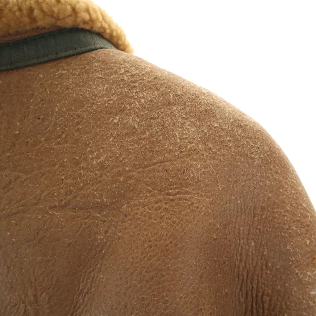 Freedom Sheepskin B-3 Mouton Jacket 38 Brown Men's Used