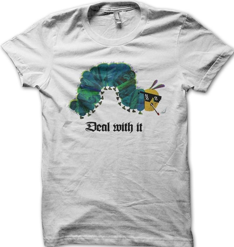 

Very Hungry Caterpillar inspired Thug Life Caterpillar white t-shirt 01302 4XL