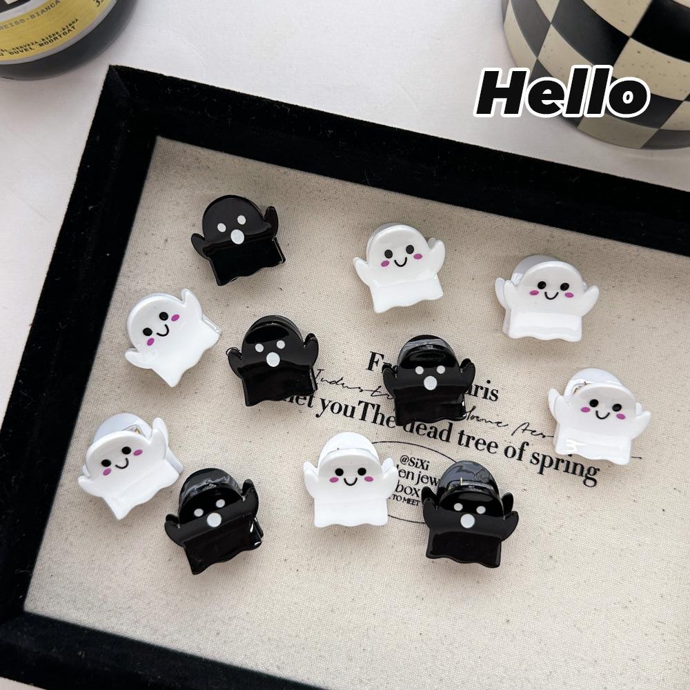 2pcs Halloween Cute Ghost Hair Clip Mini Women's Decorative Products Holiday Funny Hairstyles Accessories