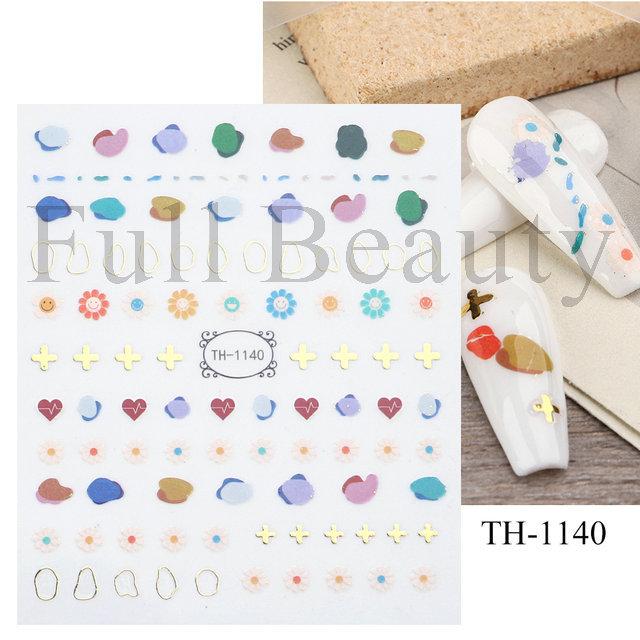 Nail Art Stickers Ins Spring Blue Variety Butterfly Fresh Thin Tough Adhesive Nail Stickers