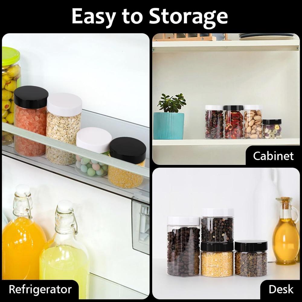 Travel 60ml Refillable Bottles Empty Transparent Container Jars Plastic with Lids Cosmetic Makeup Bottle Storage Container