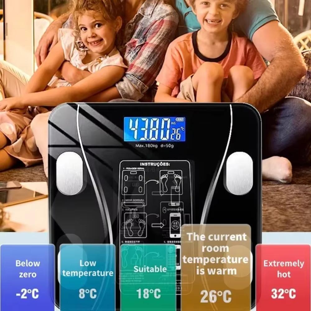 LED Display Bluetooth Body Fat Scale Digital Measurement Weight Loss Scale Fitness Tracking