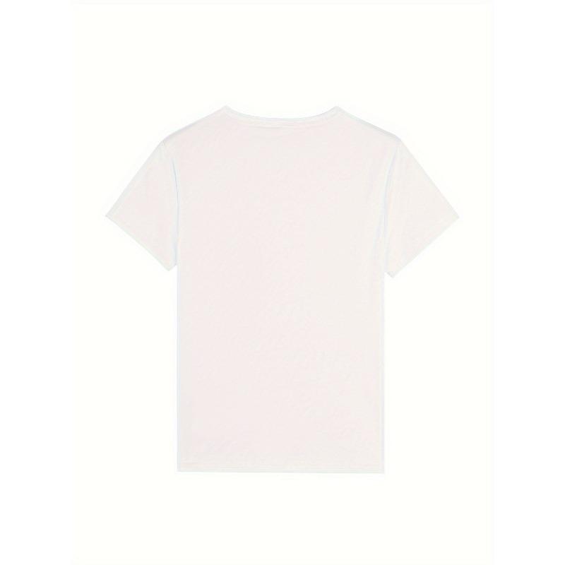 European sizes Cute Chicken Print Short Sleeve T-shirts, Crew Neck Casual Top For Summer & Spring, Women's Clothing