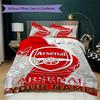 Custom Name Arsenal Pattern Bedding uilt Set uilt Cover Pillowcase Home Decoration Birthday Gift (1*duvet cover+2*pillowcase without core)