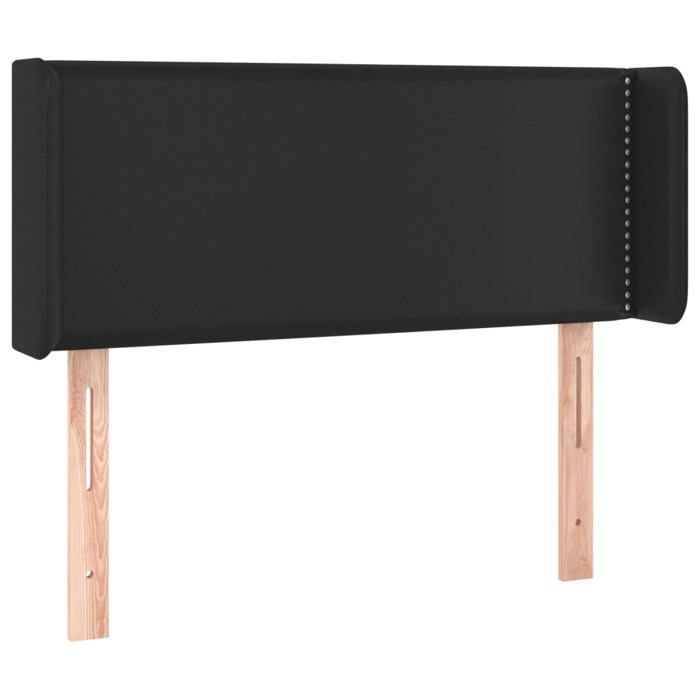 VidaXL Tête de Lit à LED Meuble de Chambre à Coucher Accessoire de Lit Simple Tête de Cadre de Lit Intérieur Noir 3123168