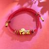 Instant Wealth Red String Bracelet - Year of the Horse, Light Luxury Zodiac Charm for Couples, Unisex Chinese Style Luck Bracelet