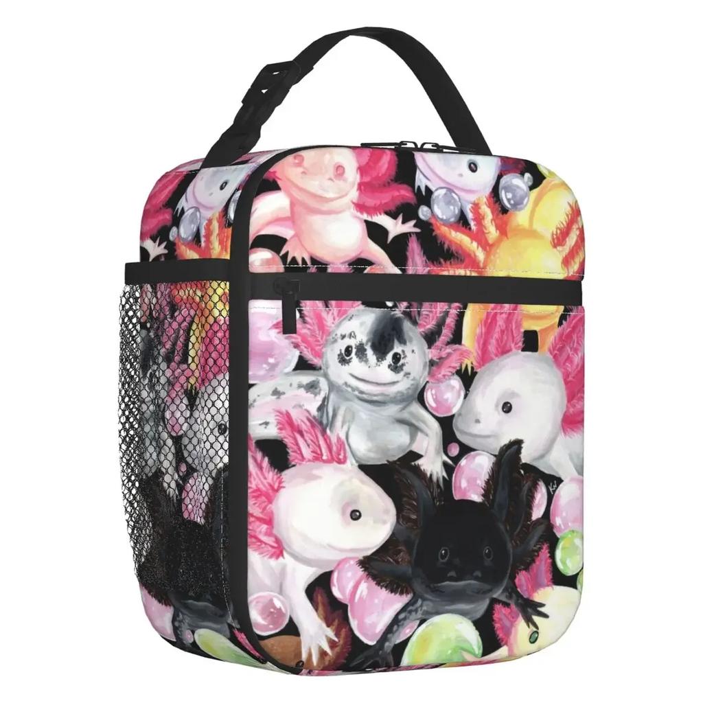 My Spirit Animal Is An Axolotl Lunch Box Multifunction Salamander Animal Cooler Thermal Food Insulated Lunch Bag Kids School
