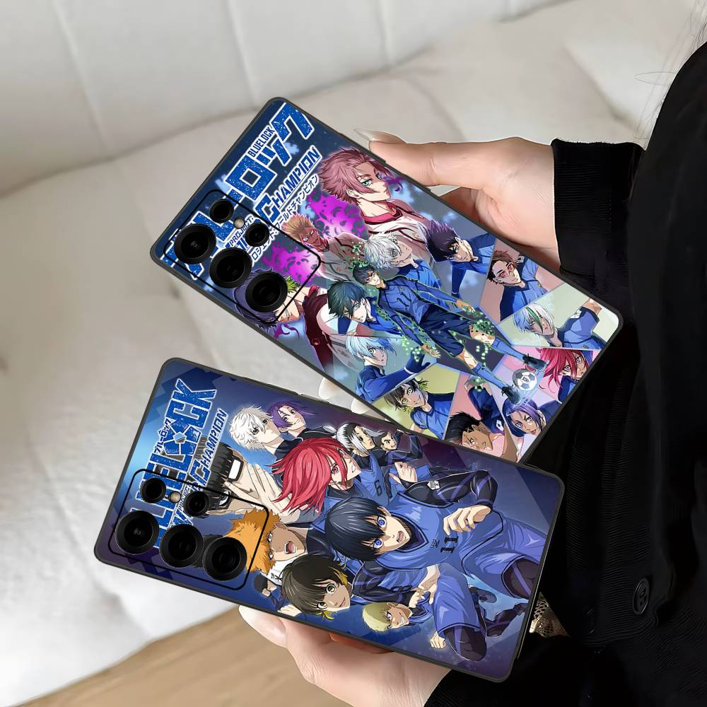 Fußball Anime B-Blau L-Lock Handyhülle Für Samsung S 24 Fe 25 Ultra Plus 20 Lite 21 30 22 23 24 22 Ultra 5G Fundas