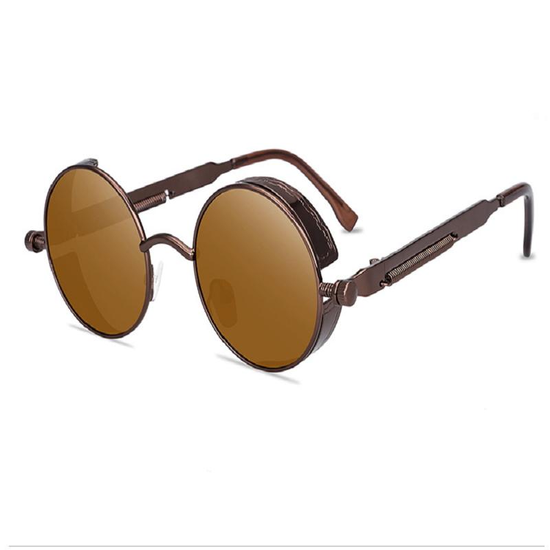 Metal Steam Punk Style Sun Glasses Steampunk Fashion Men Retro Round Sunglasses