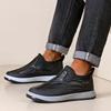 Men's Slip-On Winter Boots - Thermal Insulated Cold Weather Shoes with Non-Slip PVC Sole, Easy Slip-On Closure,Short Boot Design