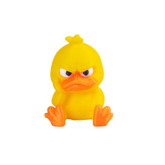 3D-gedruckte kleine gelbe Enten, niedliche gelbe Entenfigur für Schreibtischdekoration, Enten-Miniaturfiguren für Mikrolandschaften, lustige Geschenkideen