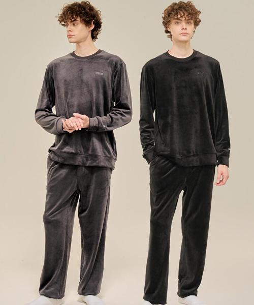 [Puma] [2SET] Unisex Reversible Velour Brushed Set [Shipped from Korea] 100% Authentic Men Black Grey 00 95