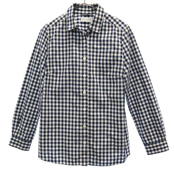 

Mackintosh Sanyo Shokai Gingham check Long sleeve shirt 38 White x navy Women Used