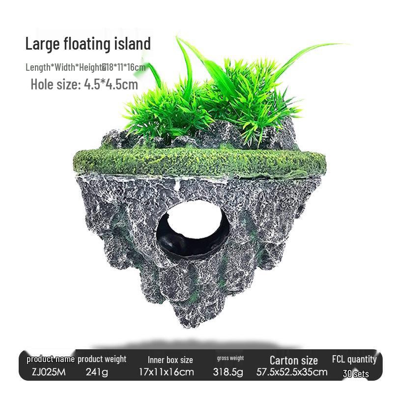 Floating Aquarium Stone Decoration – Ecological Scenery, Rockery, and Hiding Cave Ornament