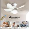30/40W Silent Motor Ceiling Fan Light With Remote Control Suitable For Study Room Kitchen Dining Room Tricolor Light Ceiling Fan