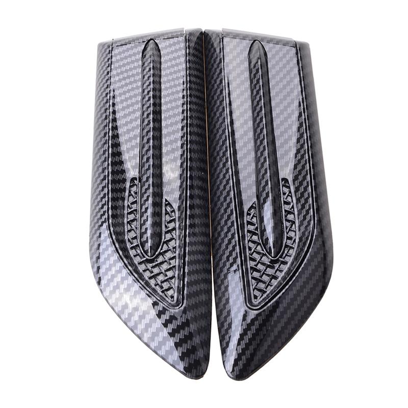 Carro Lateral Fender Vent Air Flow Spoiler Corrida Admissão Grade Tubarão Gill Guarnição Asa Capa Fibra De Carbono Decorativo ABS 3D