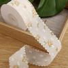 Double Velvet Lace Trim Fabric 1.50in×10 Yard Chiffon Tape Bouquet Ribbons DIY Gift Wrapping Cake Packaging Ribbons for Crafts