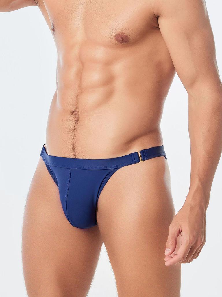 Męskie Trójkątne Kąpielówki z Metalową Klamrą - Europejska i Amerykańska Moda