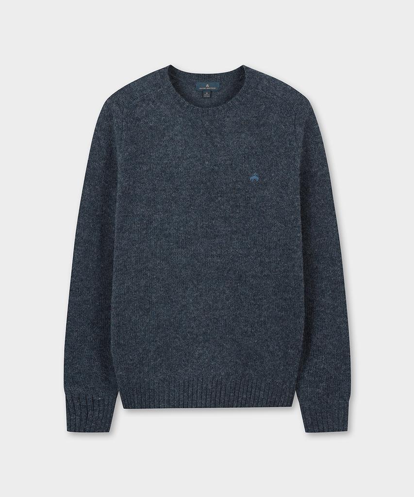 BROOKS BROTHERS Lambswool Logo Sweater (Navy) (Bbwrmf9628Qew)