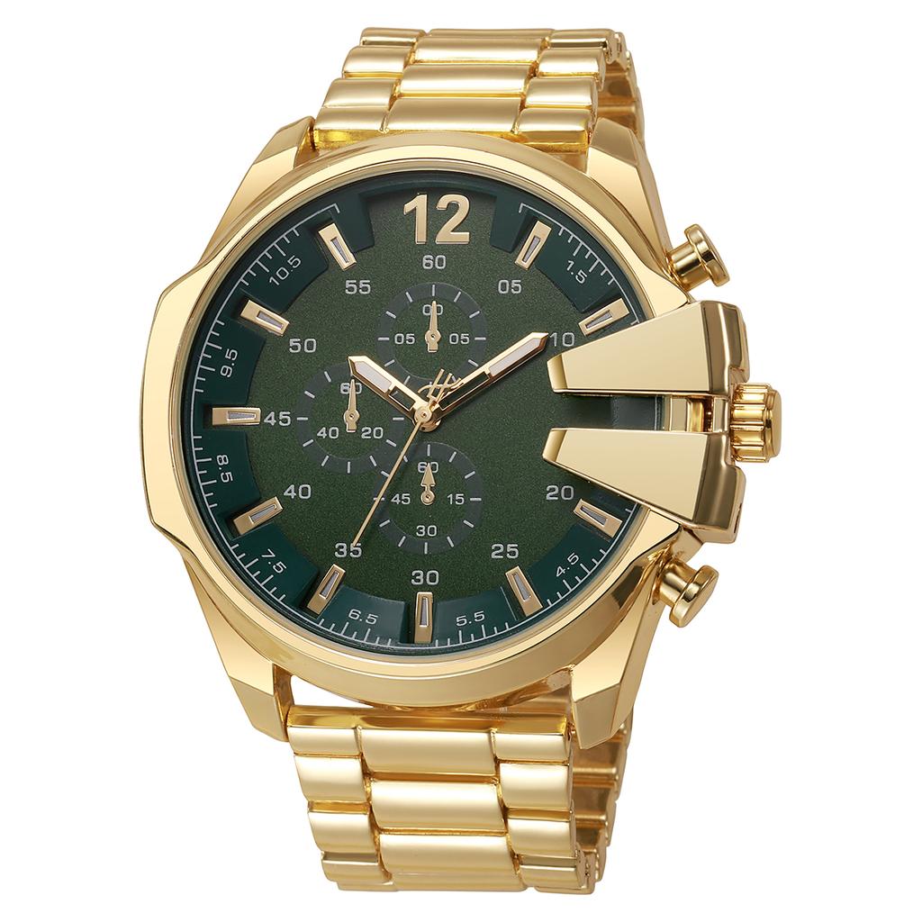 Fashion simple personality alloy strap large dial men's quartz watch, suitable for daily wear, Christmas gifts