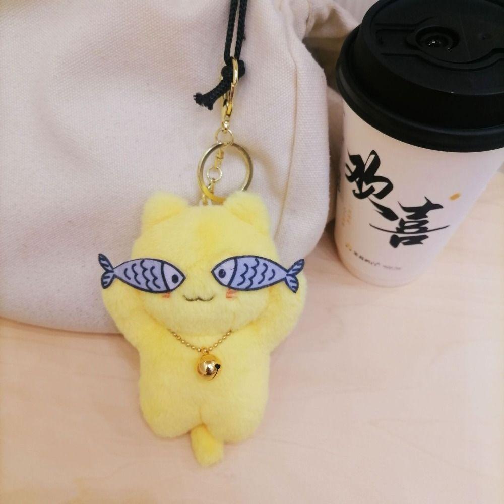 Cartoon Anime Cartoon Kitten Stuffed Doll Cat Cat Plush Keychain  Bag Pendant