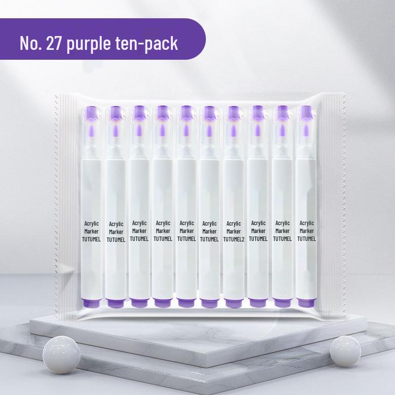 Single Color 36-Pack Waterproof Art Markers - Black, White, Red Opaque - Ideal for Kids' Painting