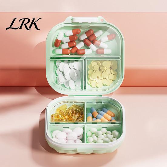 Macaron Pill Box Portable Box, with 7 Compartments, Moisture-Proof Dust-Proof Small Case for Pocket Medicine Organizer, Travel Daily Use And