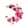 Vibrant Moon Artificial Flower Wreath Celebration Wall Ornament Top Sale