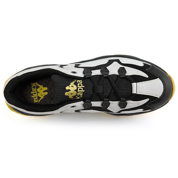 Kappa Retro Thick Sole Low Top Sports Casual Shoes Unisex sneakers White Black Yellow K0AY5MM60D-990A