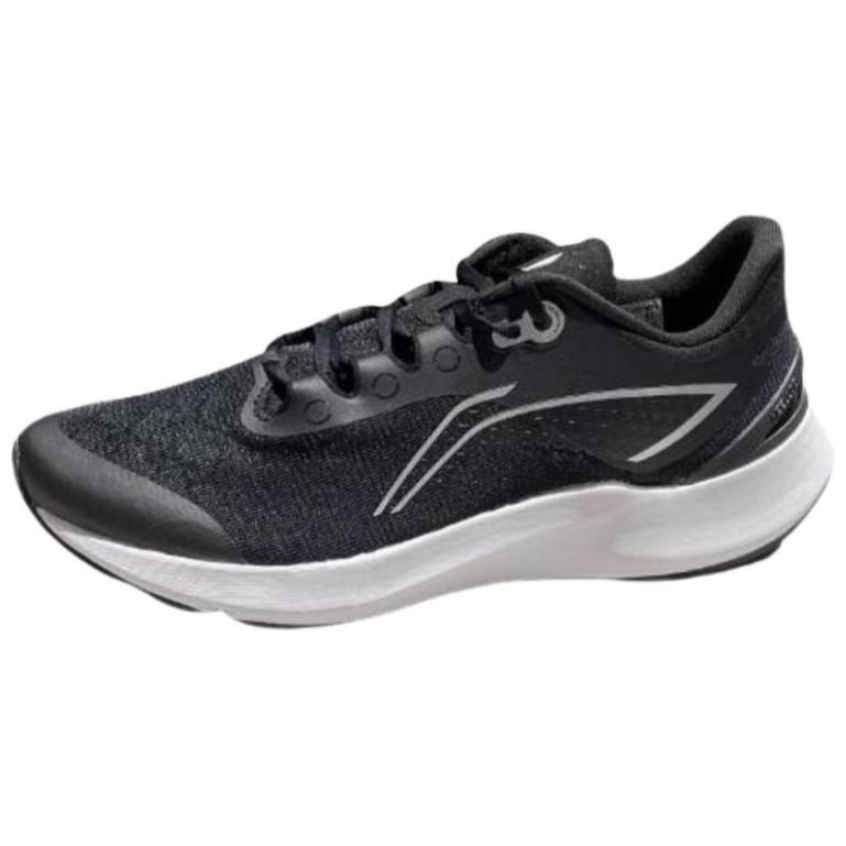 Li-Ning Comfortable Fashion Shock Absorbing Wear Resistant Low Top Casual Running Shoes Men sneaker Black AGLU235-2