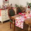 1pc Valentine's Day Love Heart Linen Table Runner Reusable Kitchen Dining Dresser Scarf Party Home Decor Table Cloth