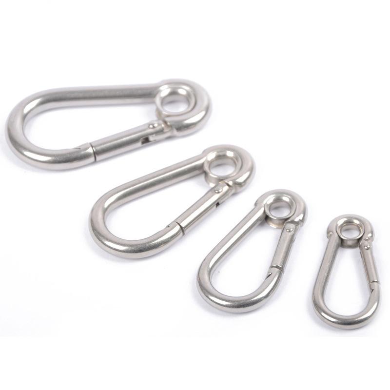 M4 M5 M6 M7 M8 Stainless Steel Carabiner Carbine Snap Hook With Eyelet