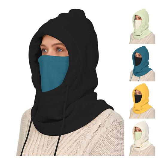 Jezdecká pokrývka hlavy Vylepšený fleece Nastavitelná stahovací šňůrka Větruodolný design Zesílená lyžařská čepice Vybavení do chladného počasí