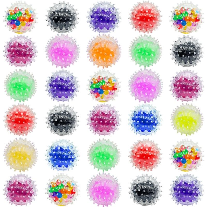 5Pcs Colorful Beads Squeeze Ball Sensory Toy for Stress Relief Squeeze Sensory Toy Squeeze Sensory Balls For Kid Adult