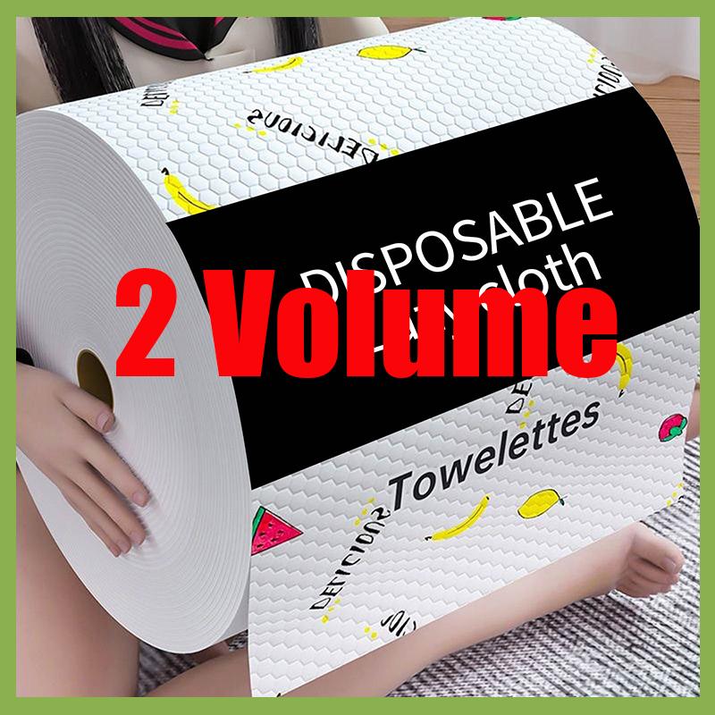 200/800PCS Disposable Lazy Rags Kitchen Rags Washable Kitchen Paper Wet Dry Printed Dish Cloth Towels Kitchen Cleaning Supplies