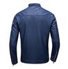 Men's Slim Fit Trendy Leather Motorcycle Jacket with Stand Collar and Plus Size Options