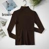 Women's Slim-Fit Knitted Turtleneck Sweater - Long-Sleeved, Solid Color, Warm for Autumn/Winter