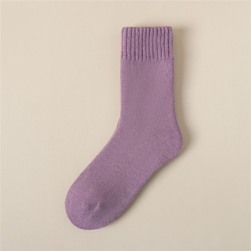 

Женские носки из чесаной шерсти - теплые зимние носки из толстого бархата из овчины на осень/зиму One Size