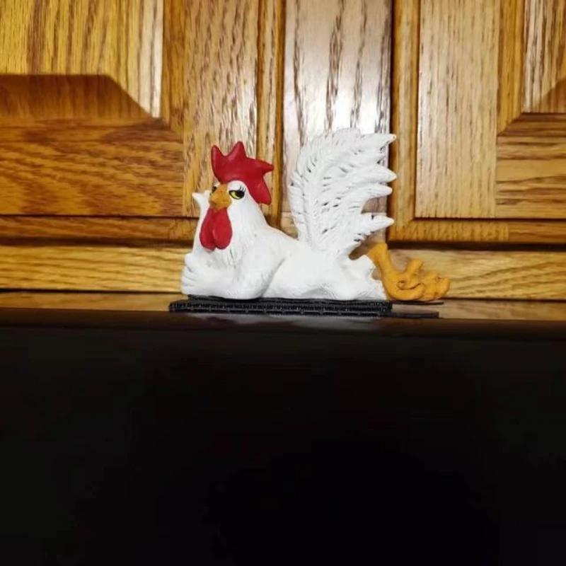 Creative Cock Decorative Figurines Resin Crafts Ornaments Funny Glamorous Big Tail Cock for Desk Home Decoration Accessories