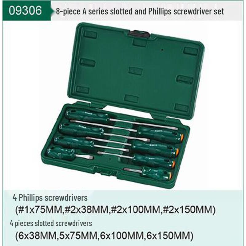 SATA T Series Screwdriver Set: Flat, Phillips, Flower Head - Models 09305, 09306, 09309