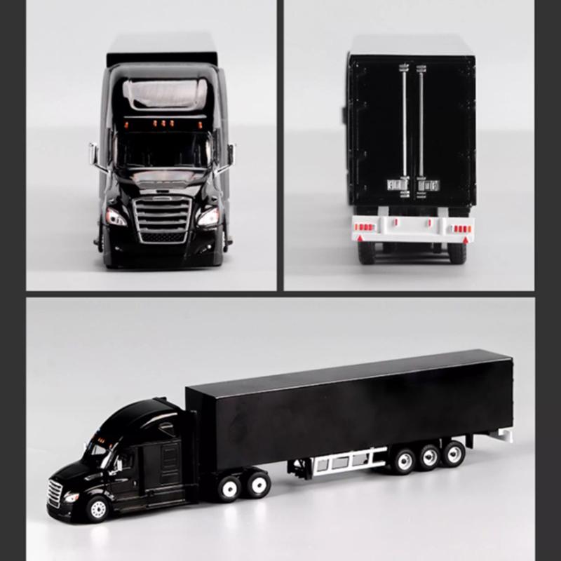 Perka Diecast 1:Camion container Freightliner in scala 1:64 Veicolo per consegne espresse Modello di simulazione in lega Collezione Souvenir Regali