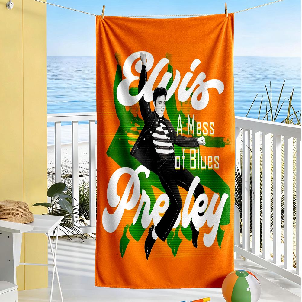 Elvis Presley Beach Towel Super Soft Absorbent Comfortable Lightweight