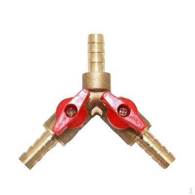 Brass -shaped Tee Hose Tube Shut Off Barbed Fitting - ., 10mm