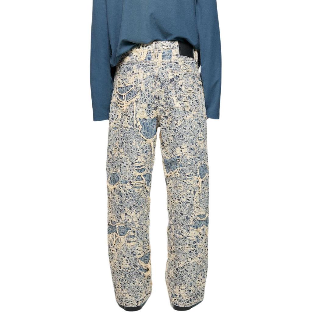 Acne Studios 1981 Fit Denim Distressed Monogram Jeans C00080-863