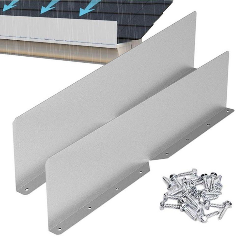 

Rustproof Roof Rainwater Diverter Aluminum Flat Shingle Downspout Outdoor 2pcs