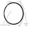 Samsung Galaxy Watch FE 40mm Case Compatible - Hard Protective Case Transparent Tempered Glass Screen Phonillico