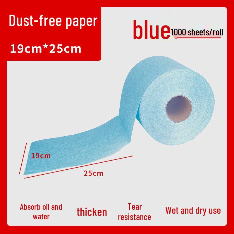 Jun Ding Ying Thickened Blue Dust-Free Industrial Wipes (1000 Sheets/Roll)