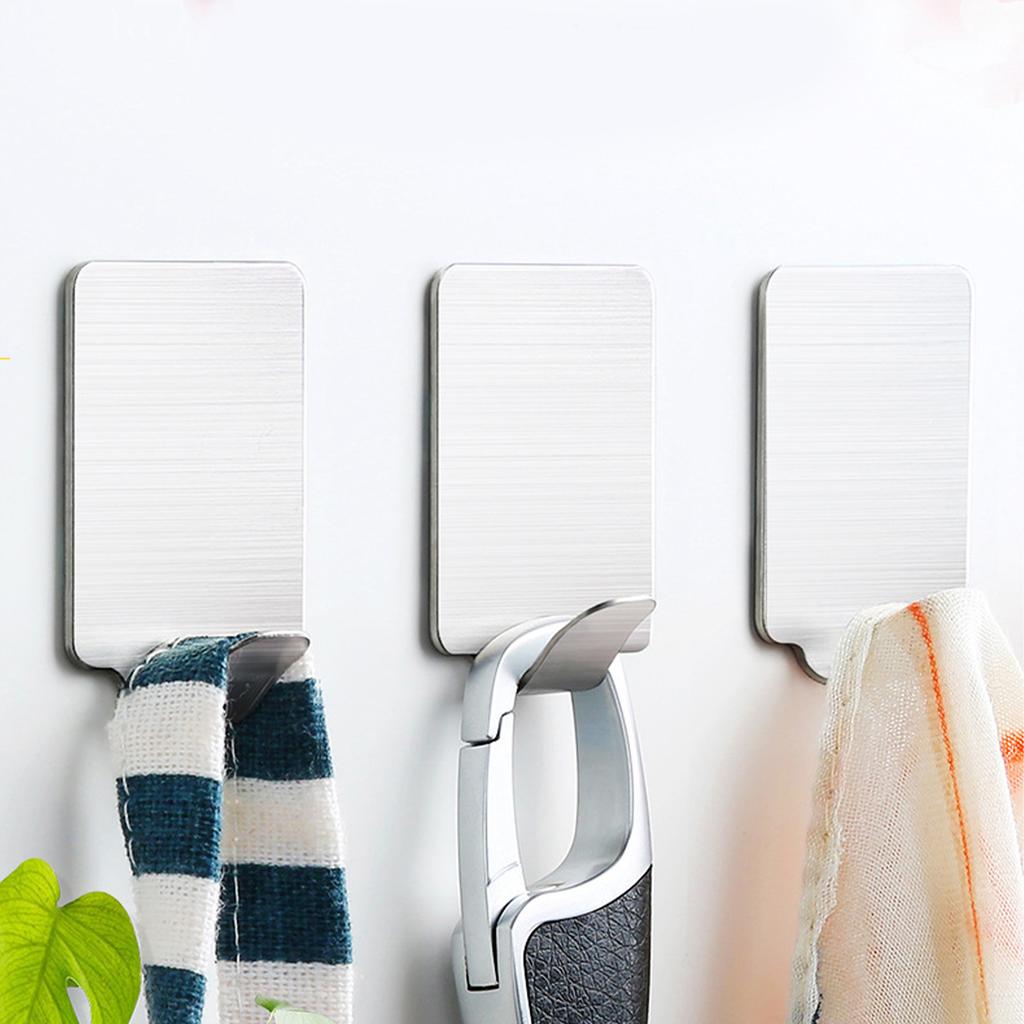 8 szt. Haczyk ścienny 304 Stal nierdzewna Mocny samoprzylepny haczyk do łazienki Kuchni Sypialni Szeroki haczyk
